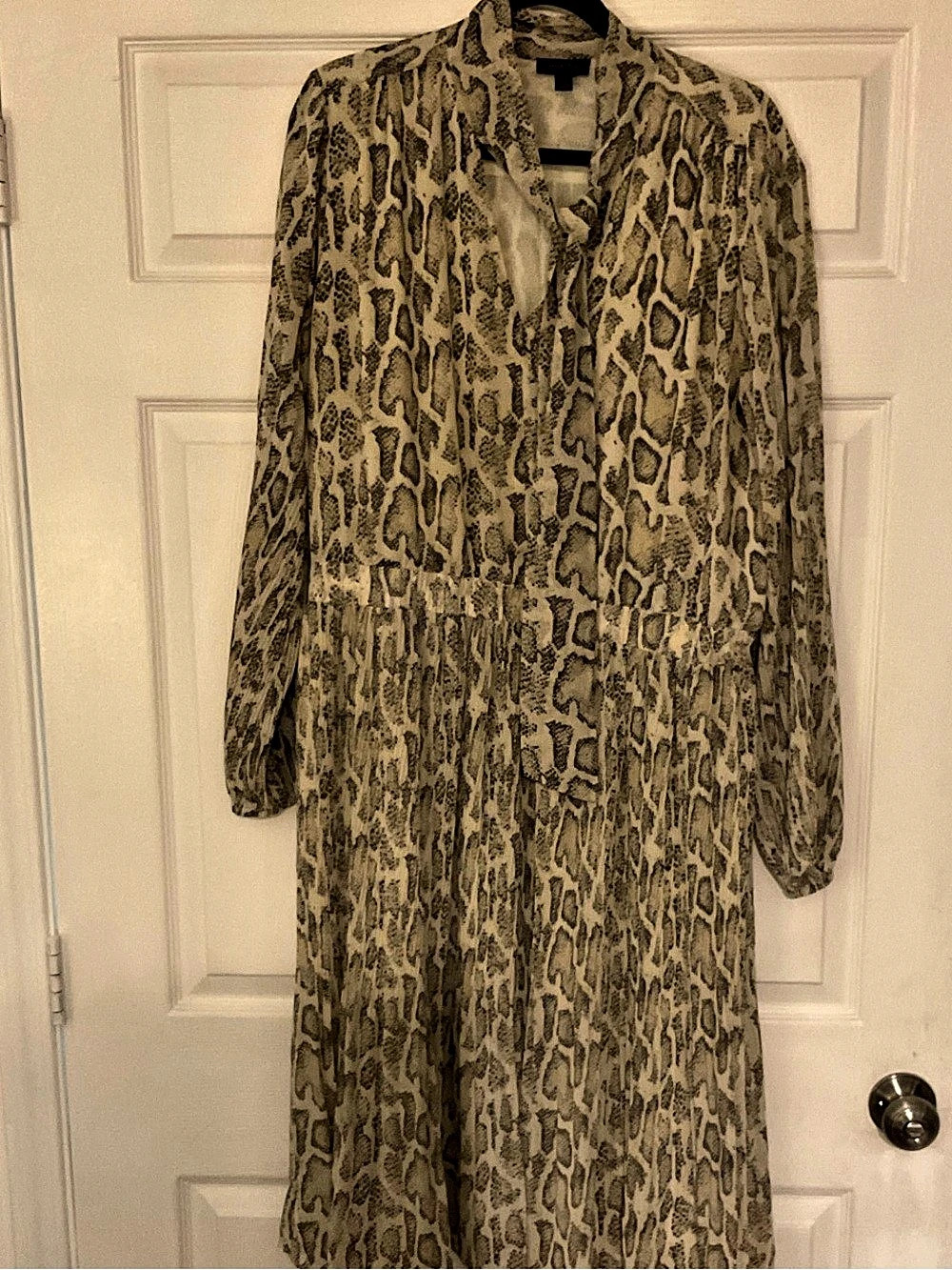 Current Air Animal Print Maxi Dress in Brown & Green Size XL